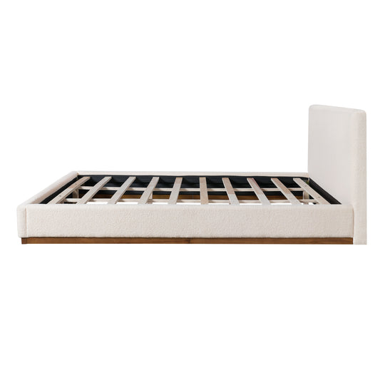 - Colette Boucle Upholstered Bed with Headboard