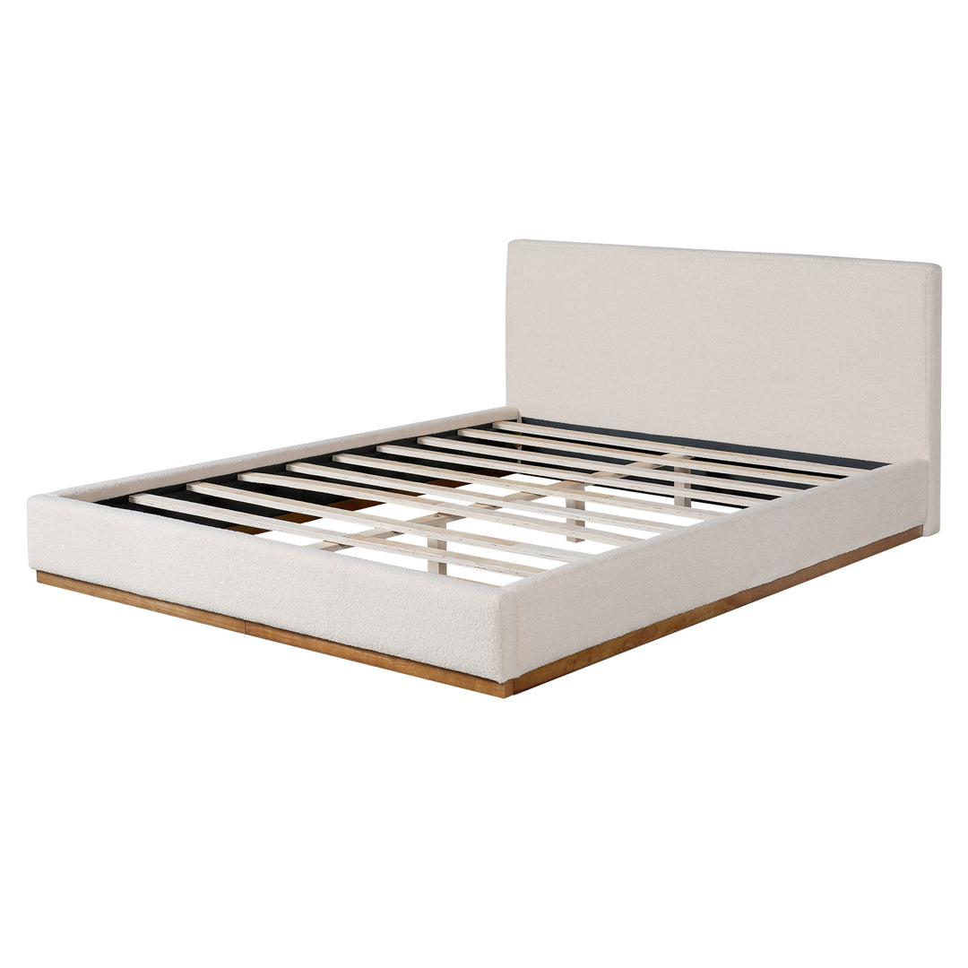 - Colette Boucle Upholstered Bed with Headboard