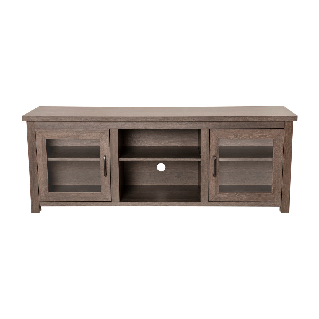 Classic TV Stand for up to 80" Tvs-Glass Fronted Doors-Modern Finish - 65"W X 16"D X 23.625"H