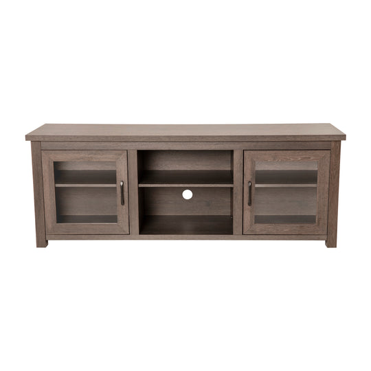 Classic TV Stand for up to 80" Tvs-Glass Fronted Doors-Modern Finish - 65"W X 16"D X 23.625"H