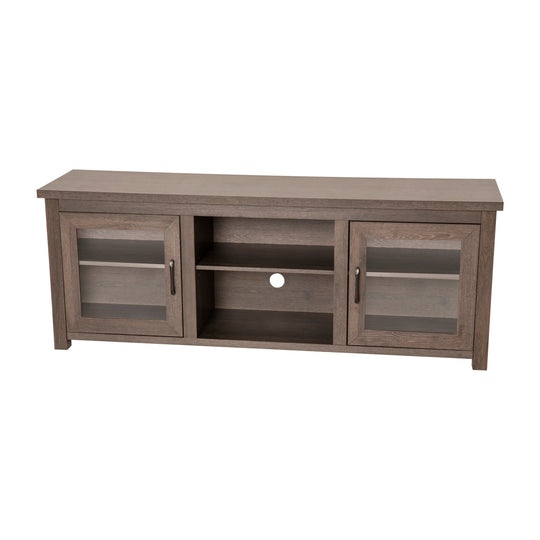 Classic TV Stand for up to 80" Tvs-Glass Fronted Doors-Modern Finish - 65"W X 16"D X 23.625"H