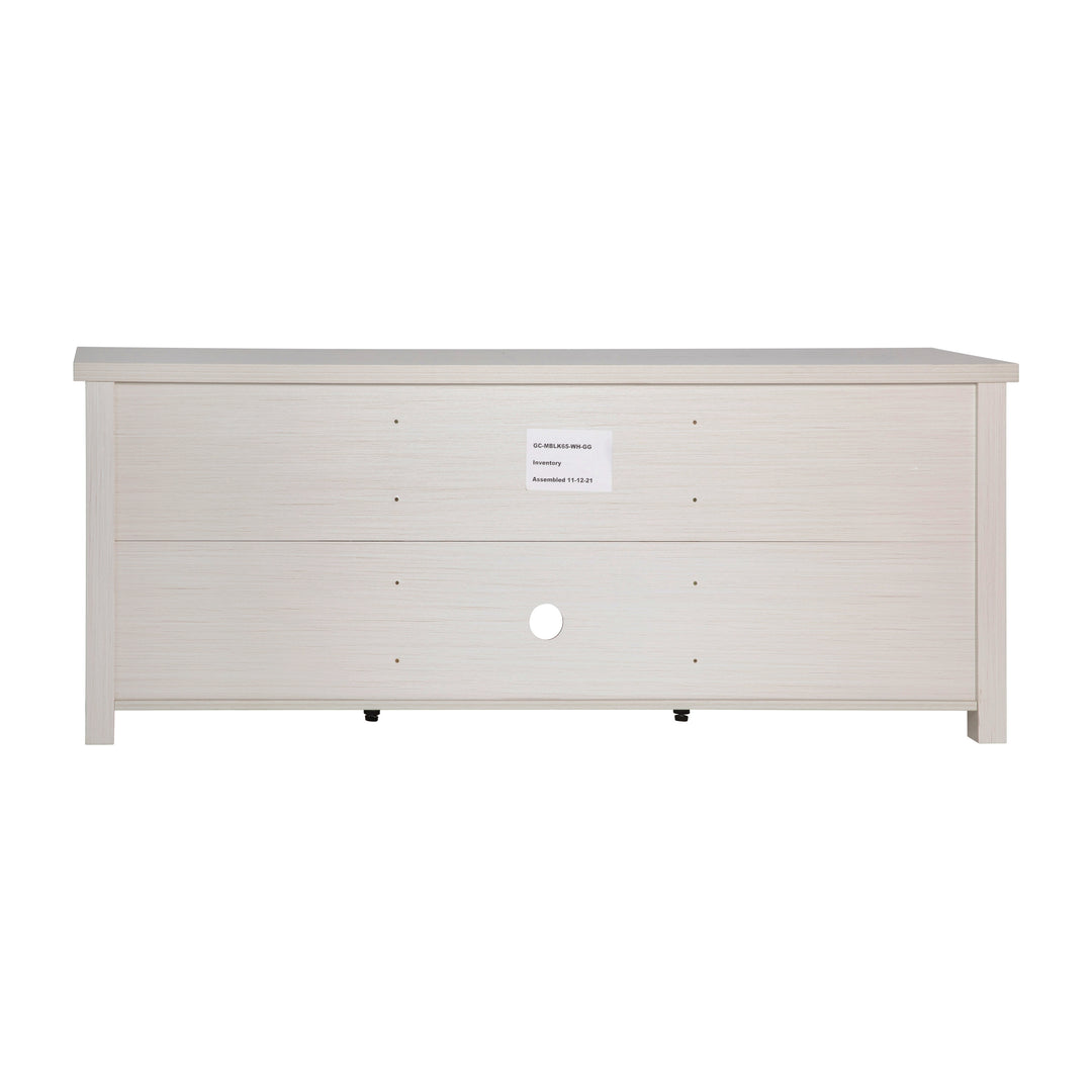 Classic TV Stand for up to 80" Tvs-Glass Fronted Doors-Modern Finish - 65"W X 16"D X 23.625"H