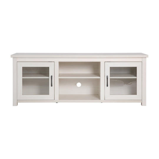 Classic TV Stand for up to 80" Tvs-Glass Fronted Doors-Modern Finish - 65"W X 16"D X 23.625"H