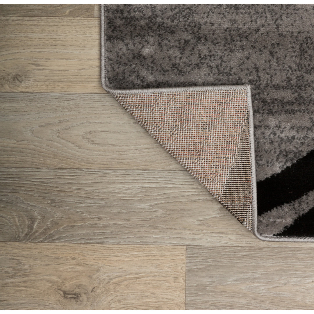 Contemporary Abstract Circles Design Area Rug