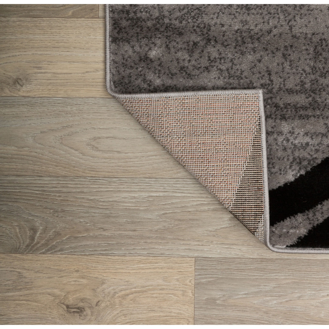 Contemporary Abstract Circles Design Area Rug