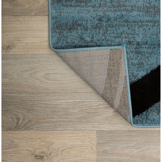 Contemporary Abstract Circles Design Area Rug