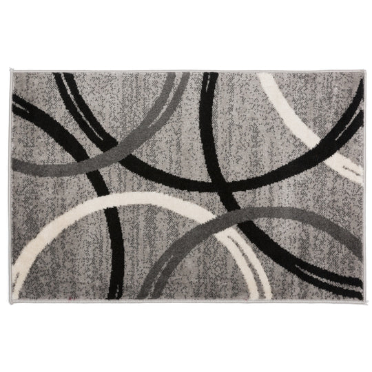 Contemporary Abstract Circles Design Area Rug