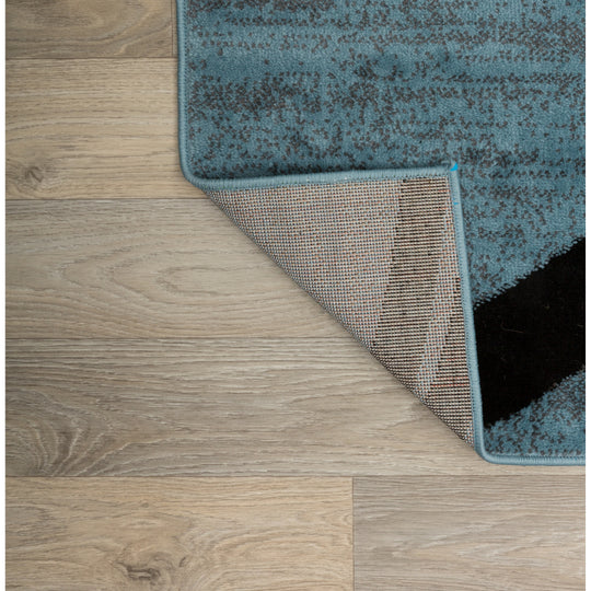 Contemporary Abstract Circles Design Area Rug