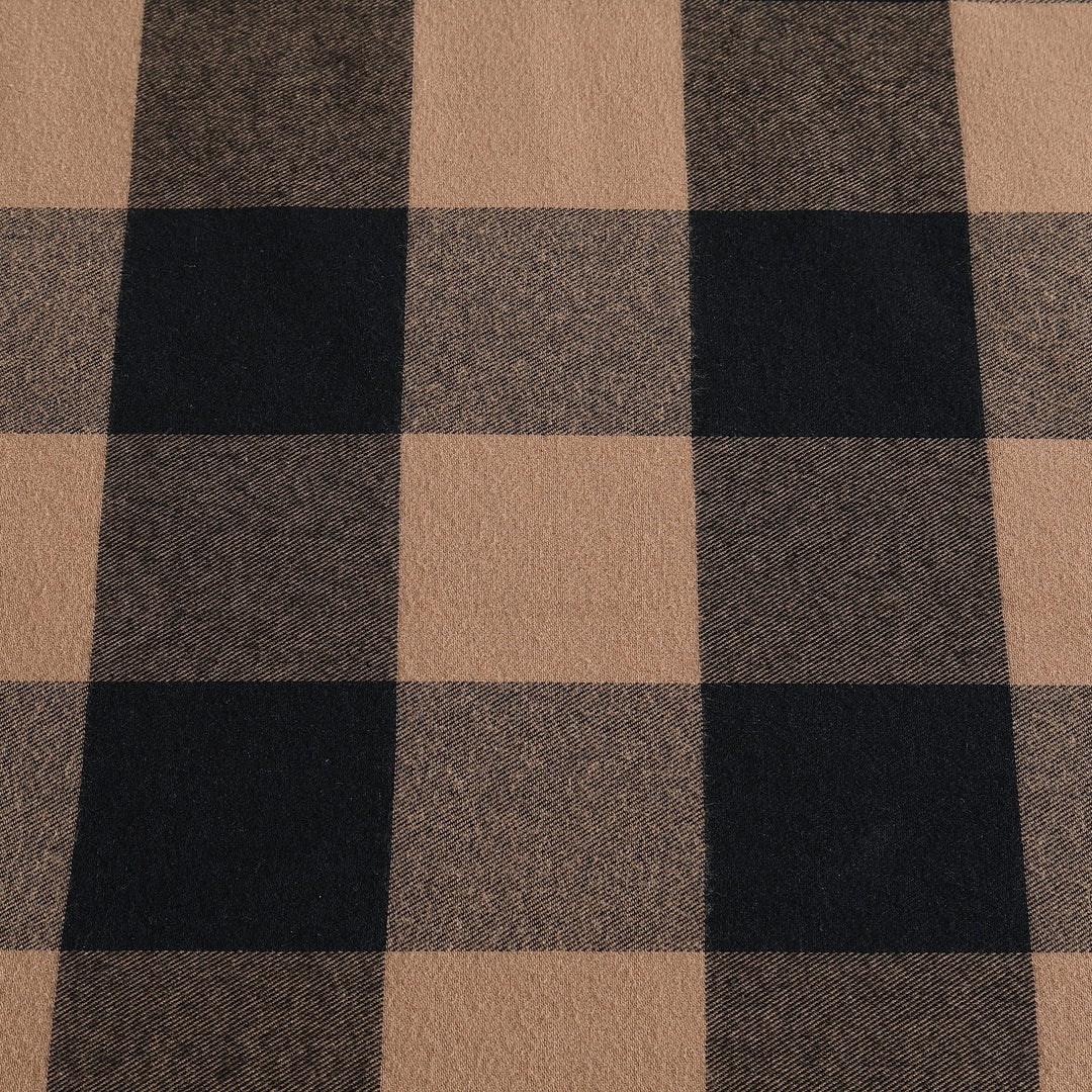 Flannel Cotton with Faux Shearling Reverse Throw Blanket (50X60 Inches)