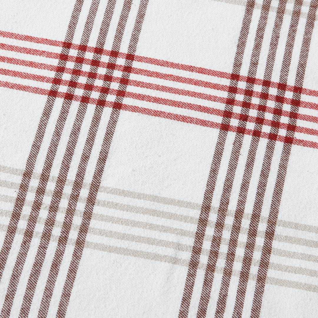 Flannel Cotton with Faux Shearling Reverse Throw Blanket (50X60 Inches)