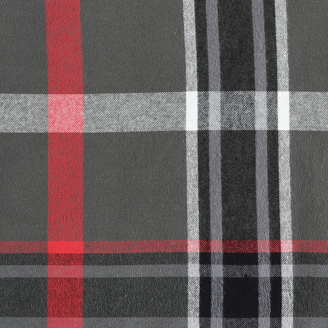 Flannel Cotton with Faux Shearling Reverse Throw Blanket (50X60 Inches)