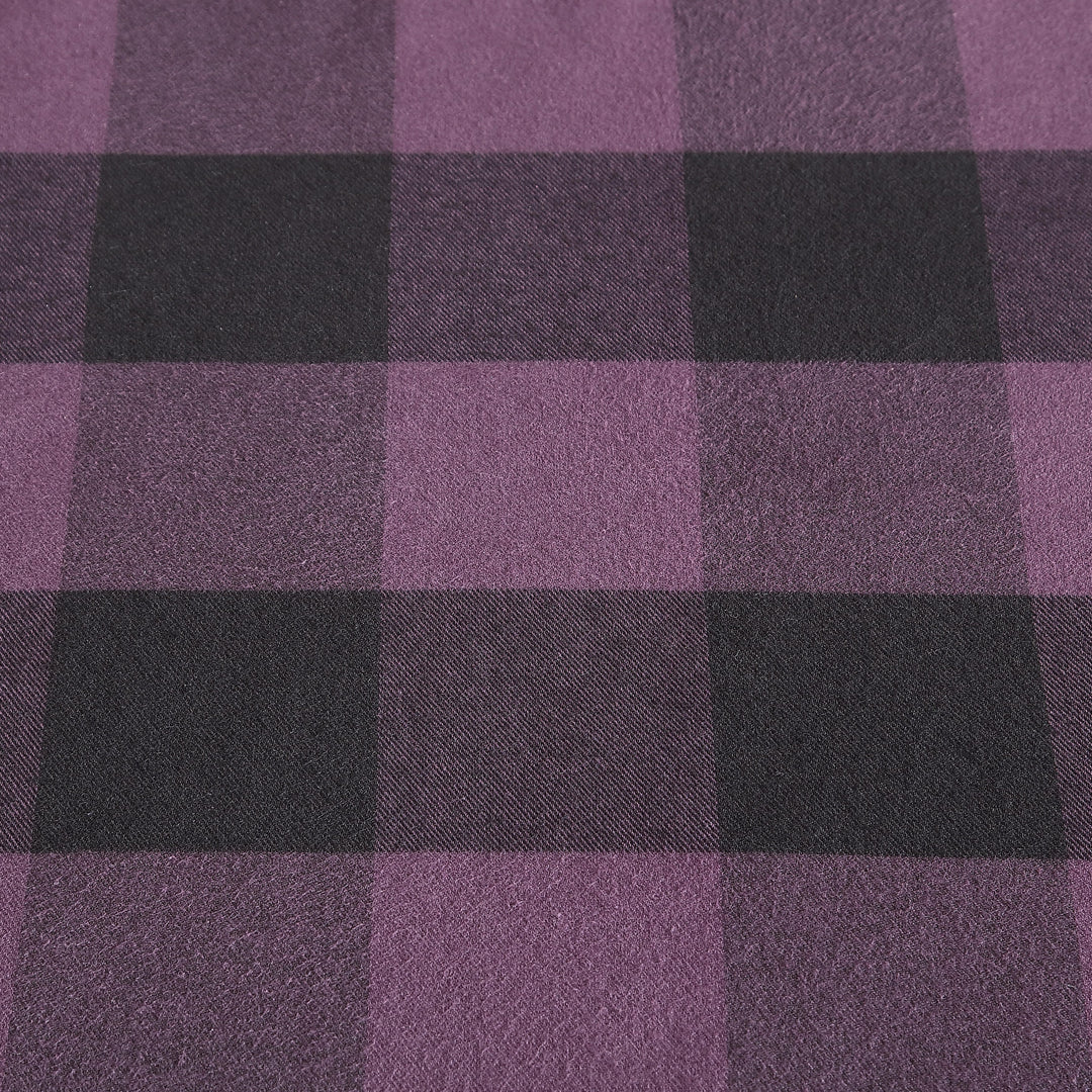 Flannel Cotton with Faux Shearling Reverse Throw Blanket (50X60 Inches)