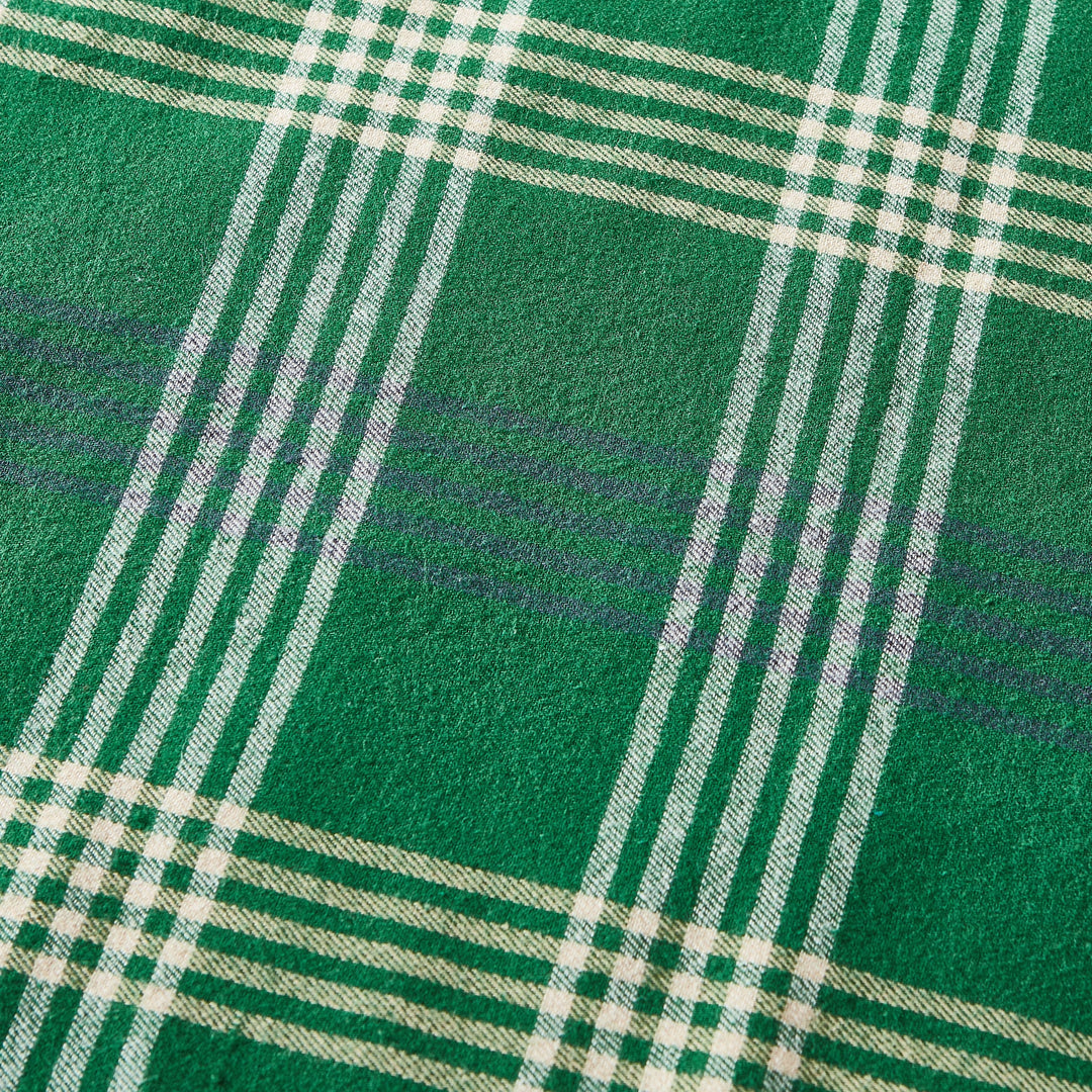 Flannel Cotton with Faux Shearling Reverse Throw Blanket (50X60 Inches)