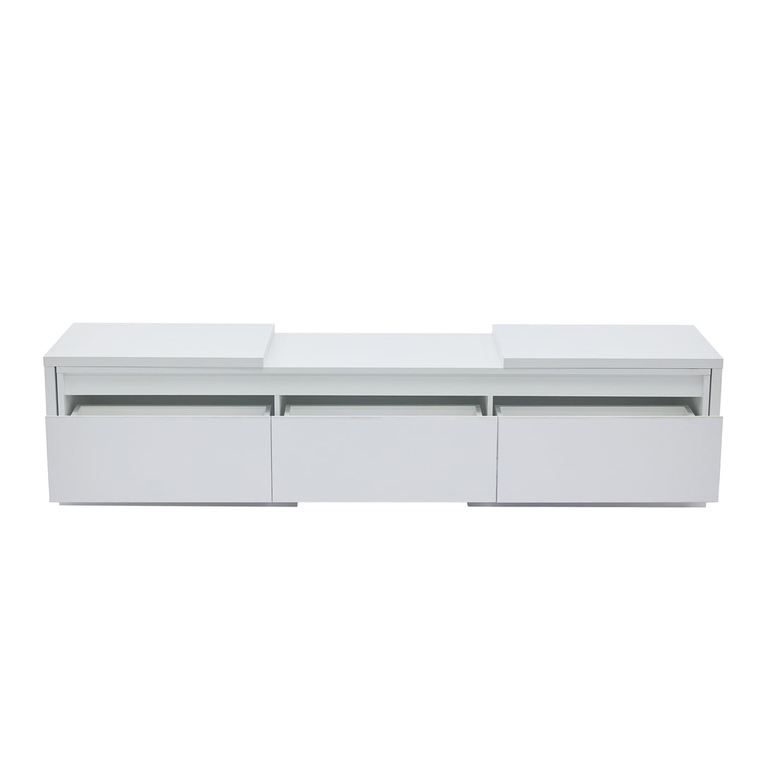 Extendable 102-Inch Modern TV Stand Media Console with 3 Drawers