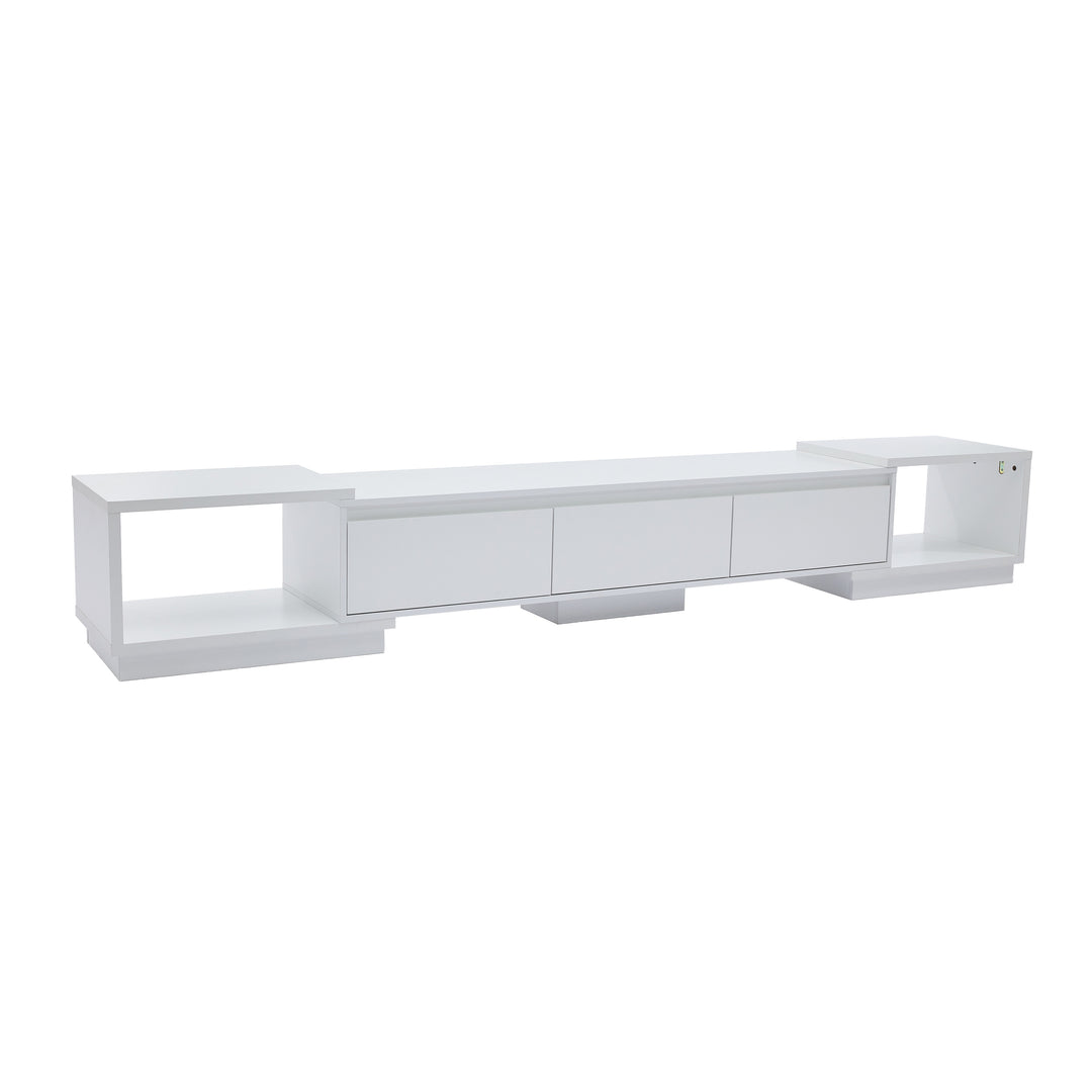 Extendable 102-Inch Modern TV Stand Media Console with 3 Drawers