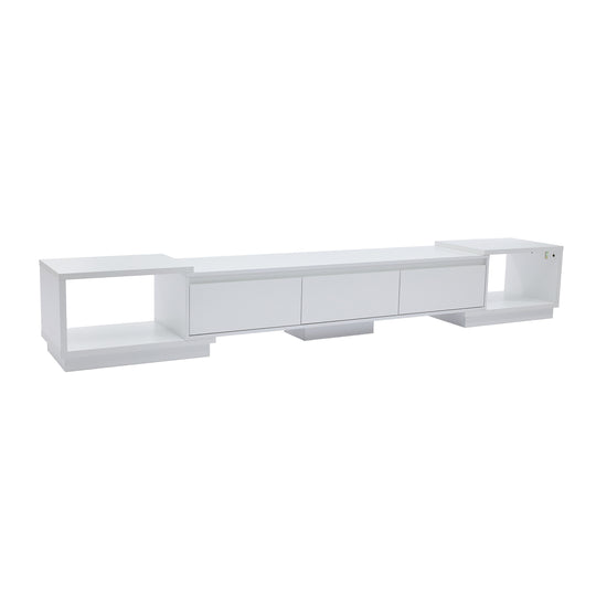 Extendable 102-Inch Modern TV Stand Media Console with 3 Drawers