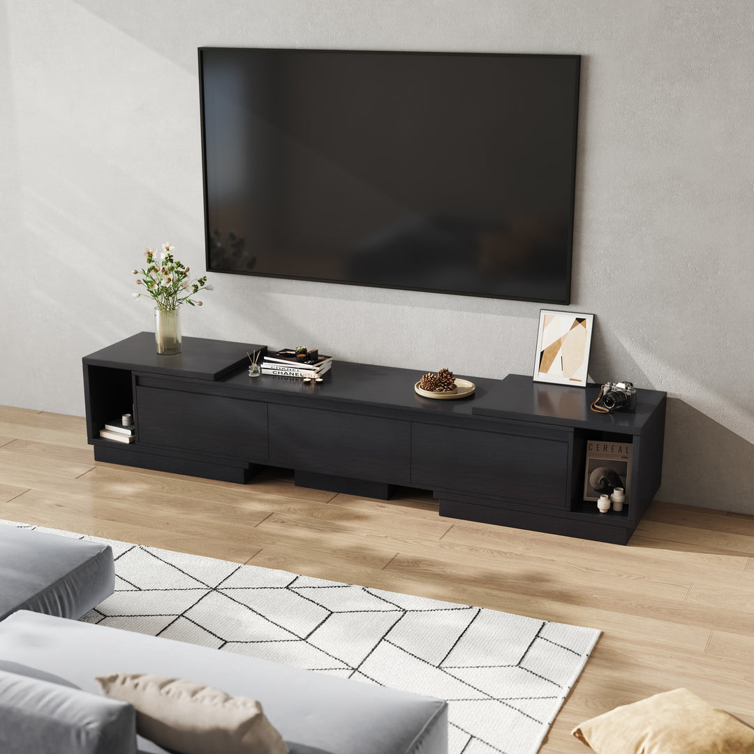 Extendable 102-Inch Modern TV Stand Media Console with 3 Drawers