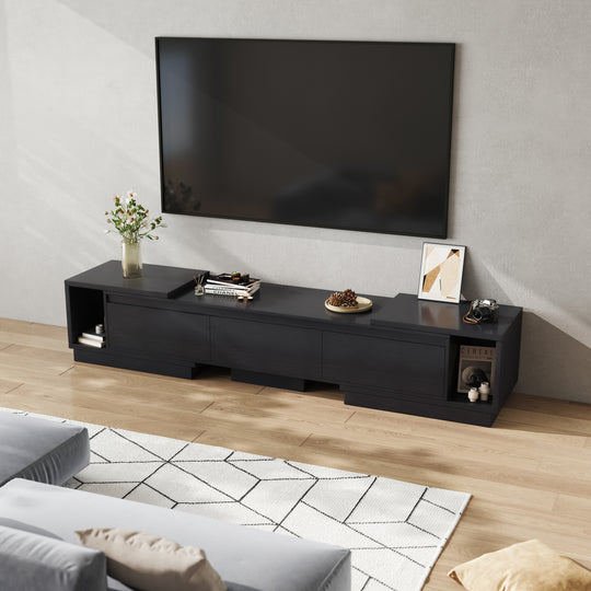Extendable 102-Inch Modern TV Stand Media Console with 3 Drawers