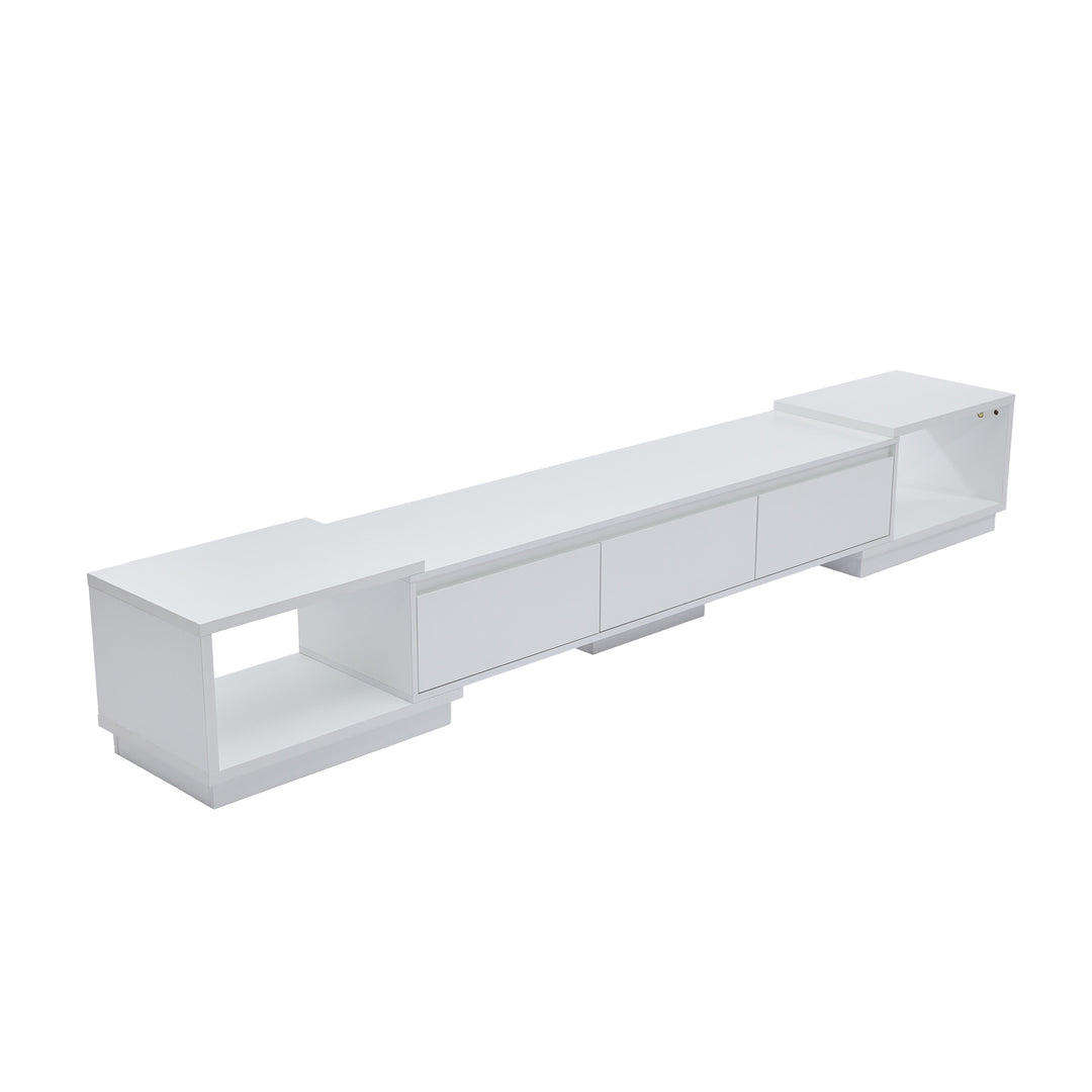 Extendable 102-Inch Modern TV Stand Media Console with 3 Drawers