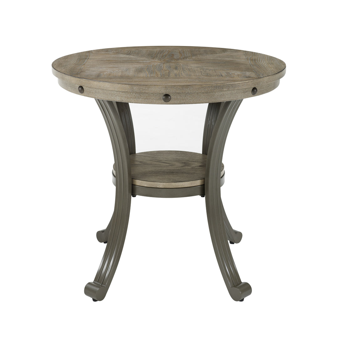 Linon Franklin Industrial round Side Table