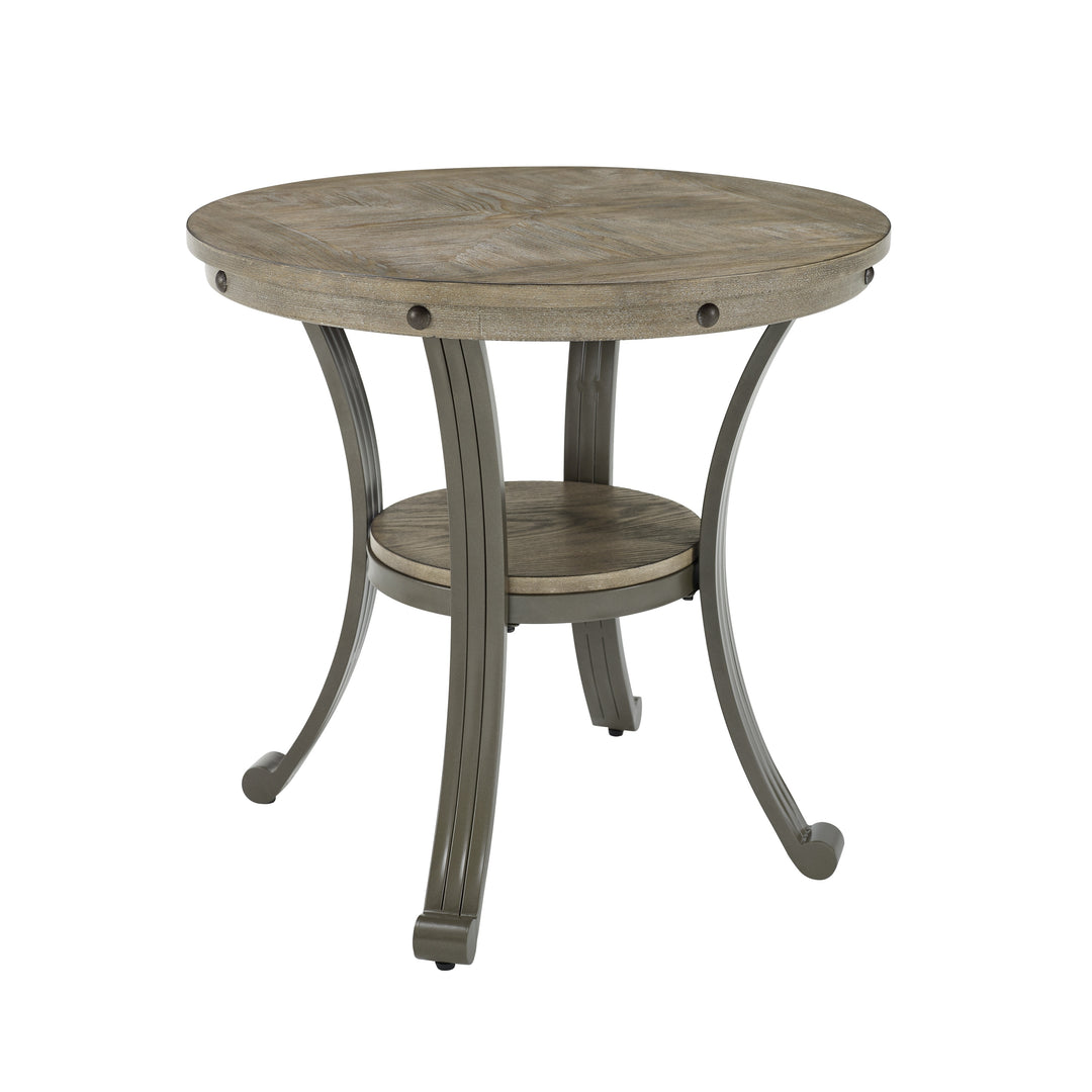 Linon Franklin Industrial round Side Table