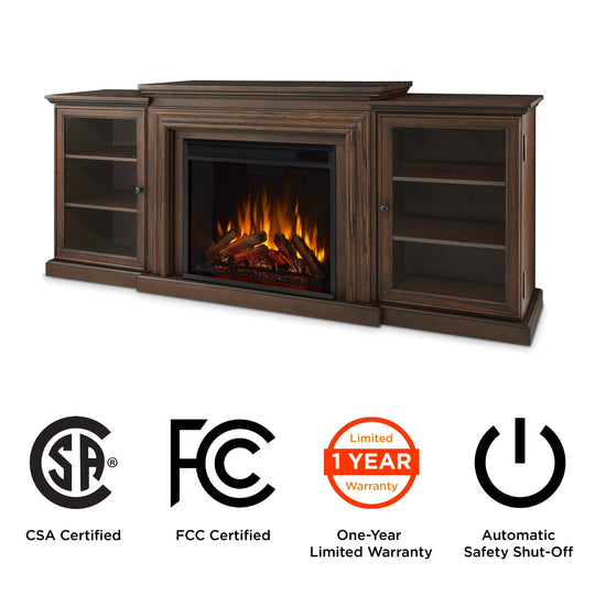 Frederick 72" Electric TV Stand Fireplace by
