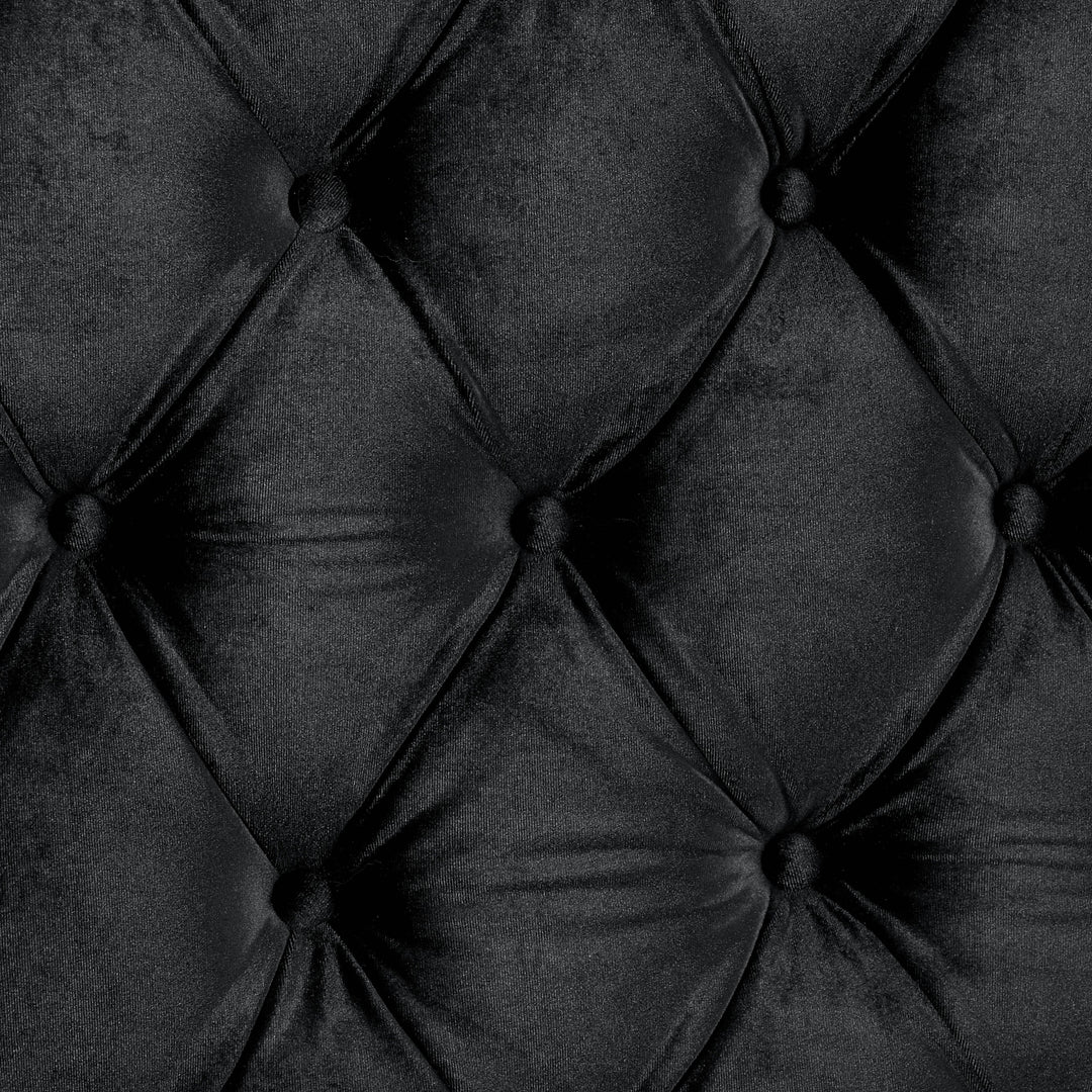 Allenhurst Glam Tufted Fabric Low Profile Platform Bed