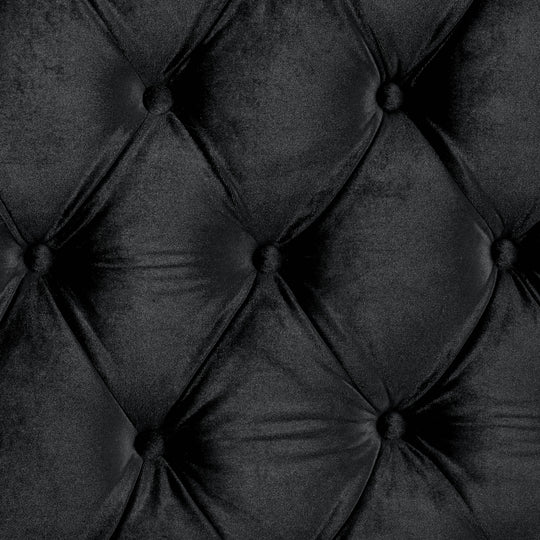 Allenhurst Glam Tufted Fabric Low Profile Platform Bed