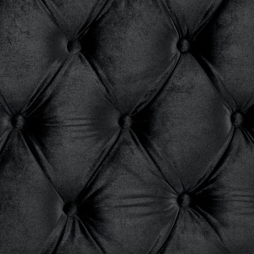 Allenhurst Glam Tufted Fabric Low Profile Platform Bed