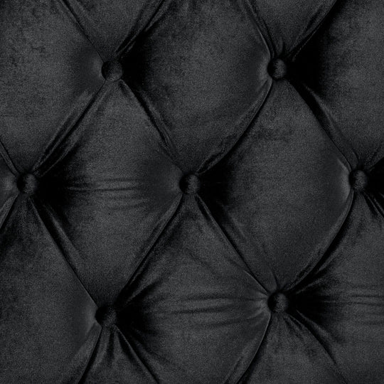 Allenhurst Glam Tufted Fabric Low Profile Platform Bed