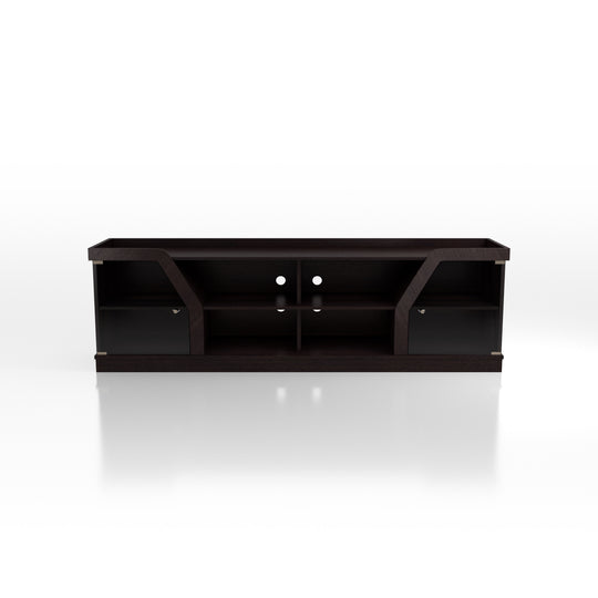 Dellie Contemporary Espresso 71-Inch Multi-Functional Storage TV Console by