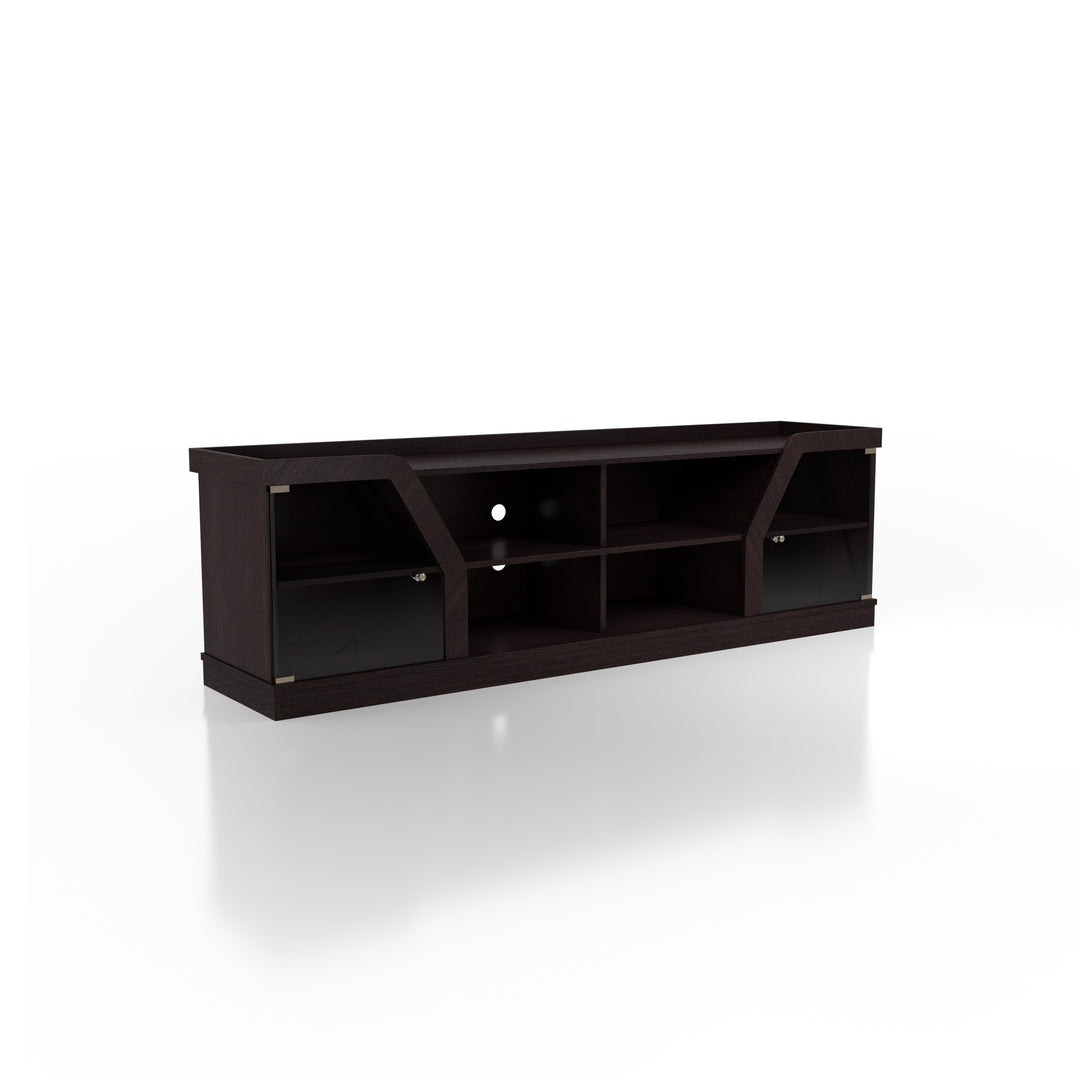 Dellie Contemporary Espresso 71-Inch Multi-Functional Storage TV Console by
