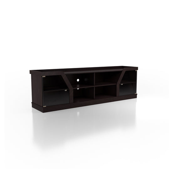 Dellie Contemporary Espresso 71-Inch Multi-Functional Storage TV Console by