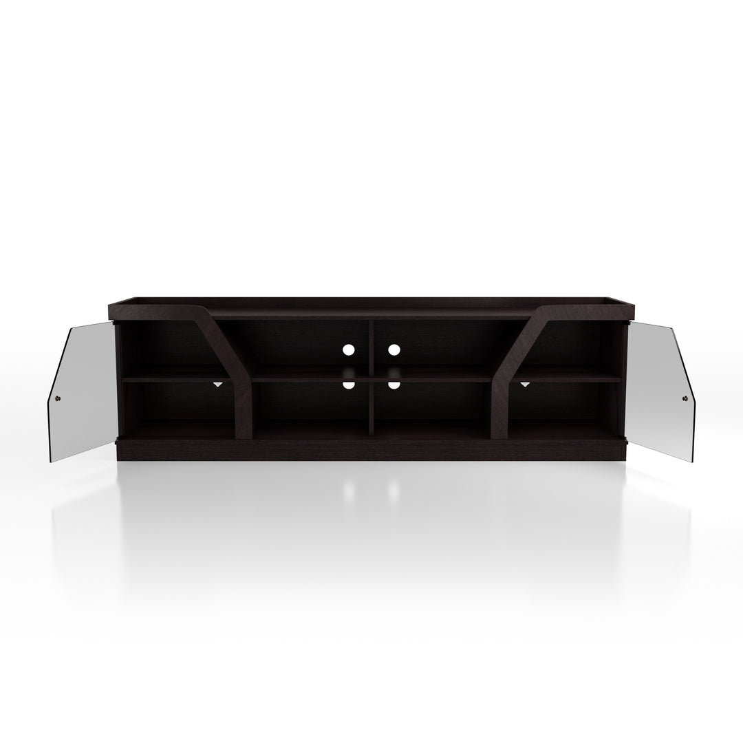 Dellie Contemporary Espresso 71-Inch Multi-Functional Storage TV Console by