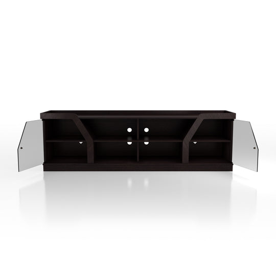 Dellie Contemporary Espresso 71-Inch Multi-Functional Storage TV Console by