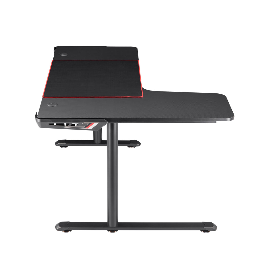 Devan Contemporary Black 65-Inch Metal Computer and Gaming Desk by