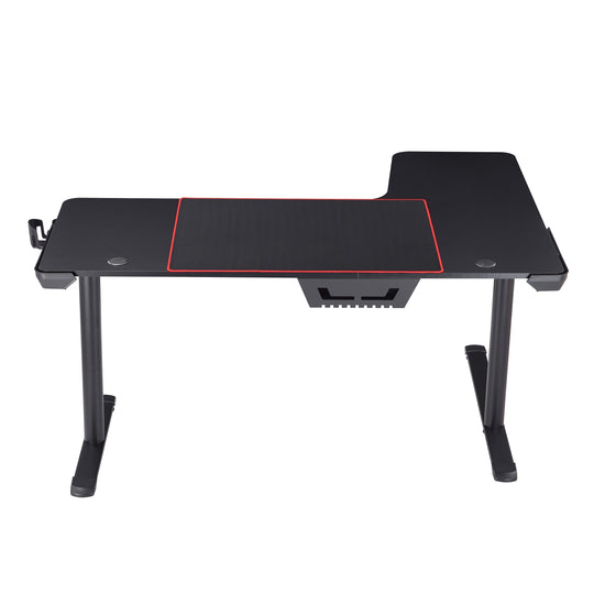 Devan Contemporary Black 65-Inch Metal Computer and Gaming Desk by