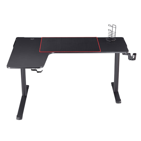 Devan Contemporary Black 65-Inch Metal Computer and Gaming Desk by