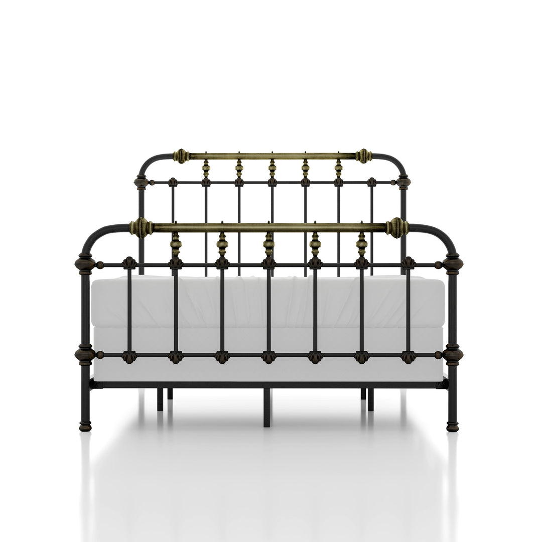 Pall Industial Black Metal Panel Bed