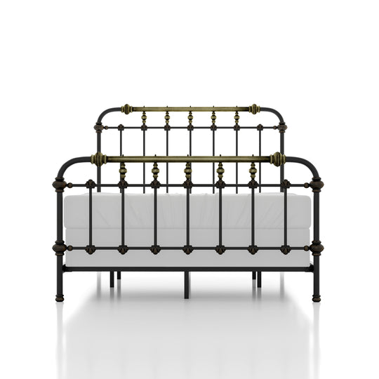 Pall Industial Black Metal Panel Bed