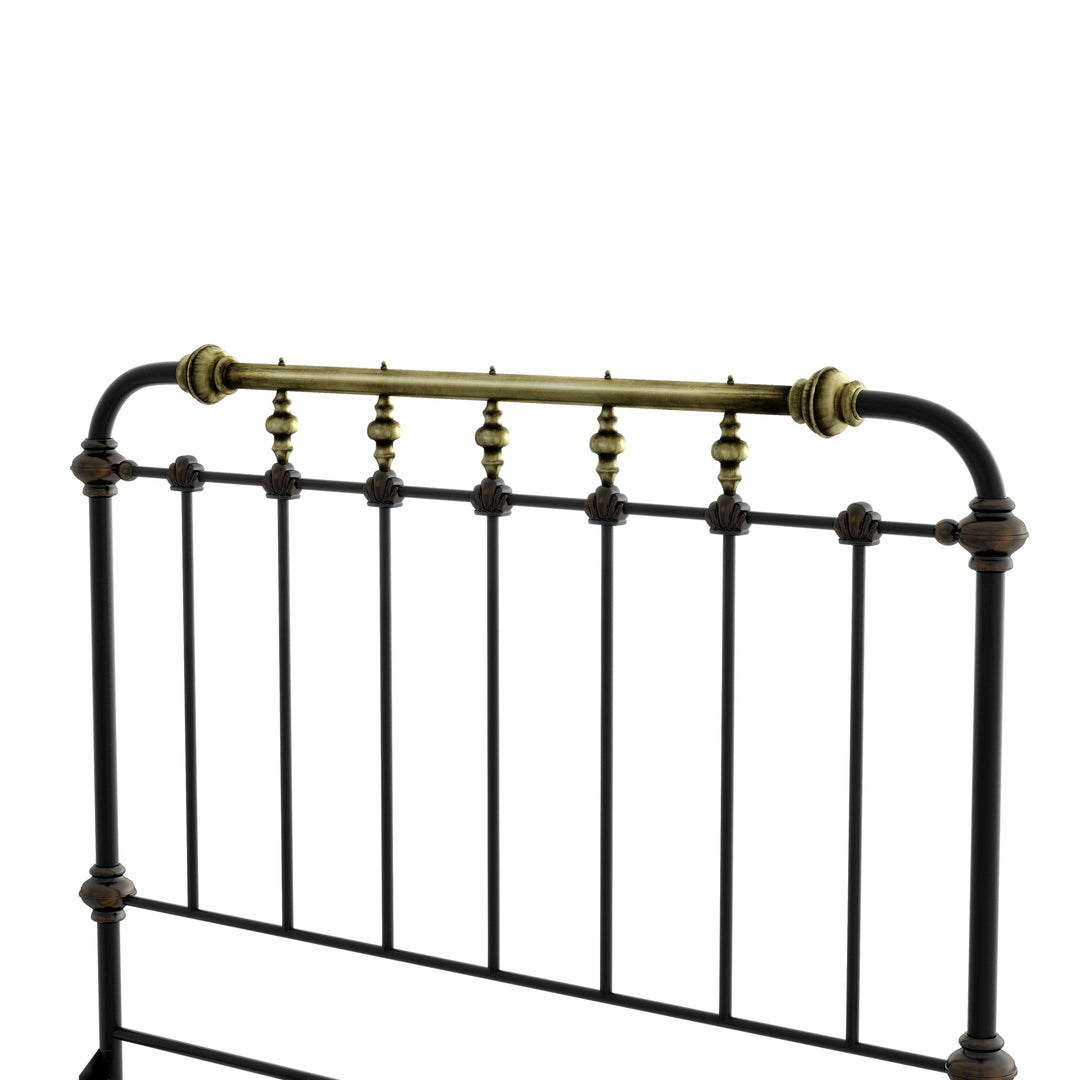 Pall Industial Black Metal Panel Bed