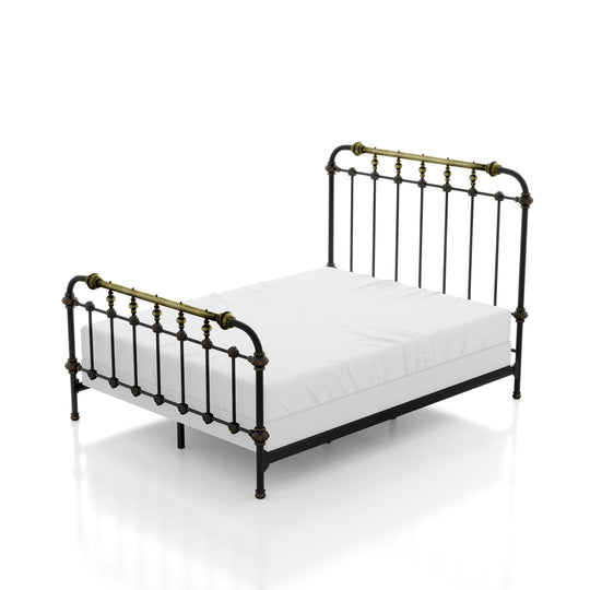 Pall Industial Black Metal Panel Bed