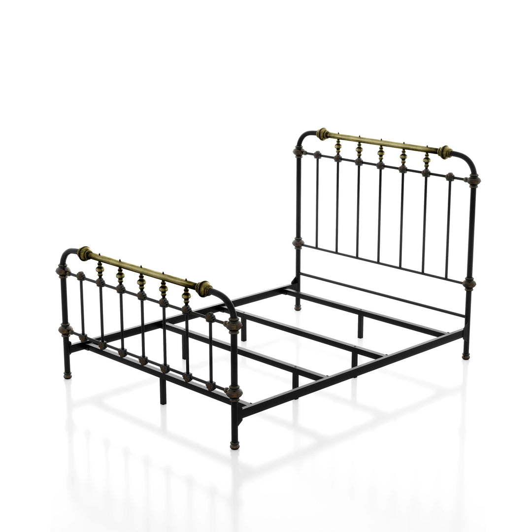 Pall Industial Black Metal Panel Bed