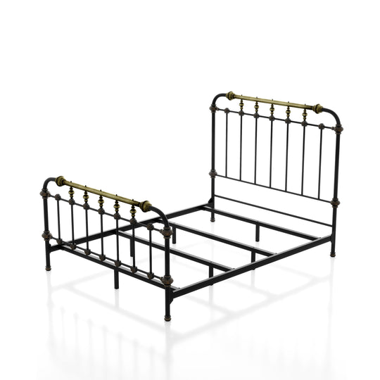 Pall Industial Black Metal Panel Bed