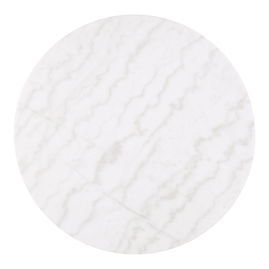 Torin Modern Genuine Marble Top round Coffee Table