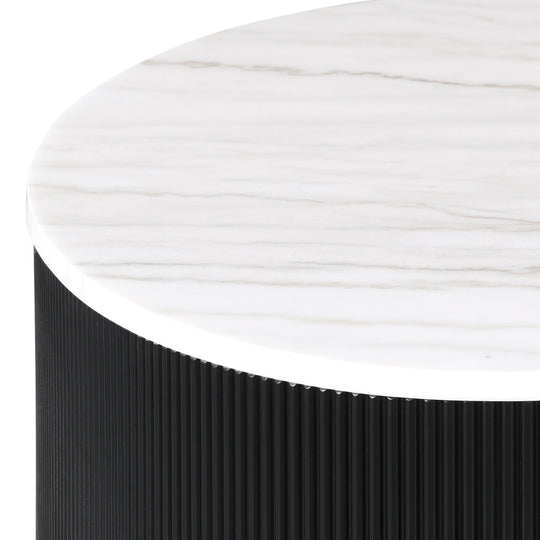 Torin Modern Genuine Marble Top round Coffee Table