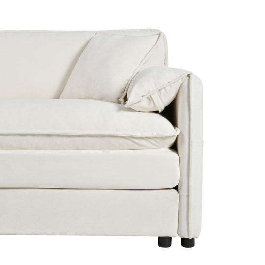 - 6-Piece Modular U-Shaped 143.31" Sectional Sofa with 2 Movable Ottomans