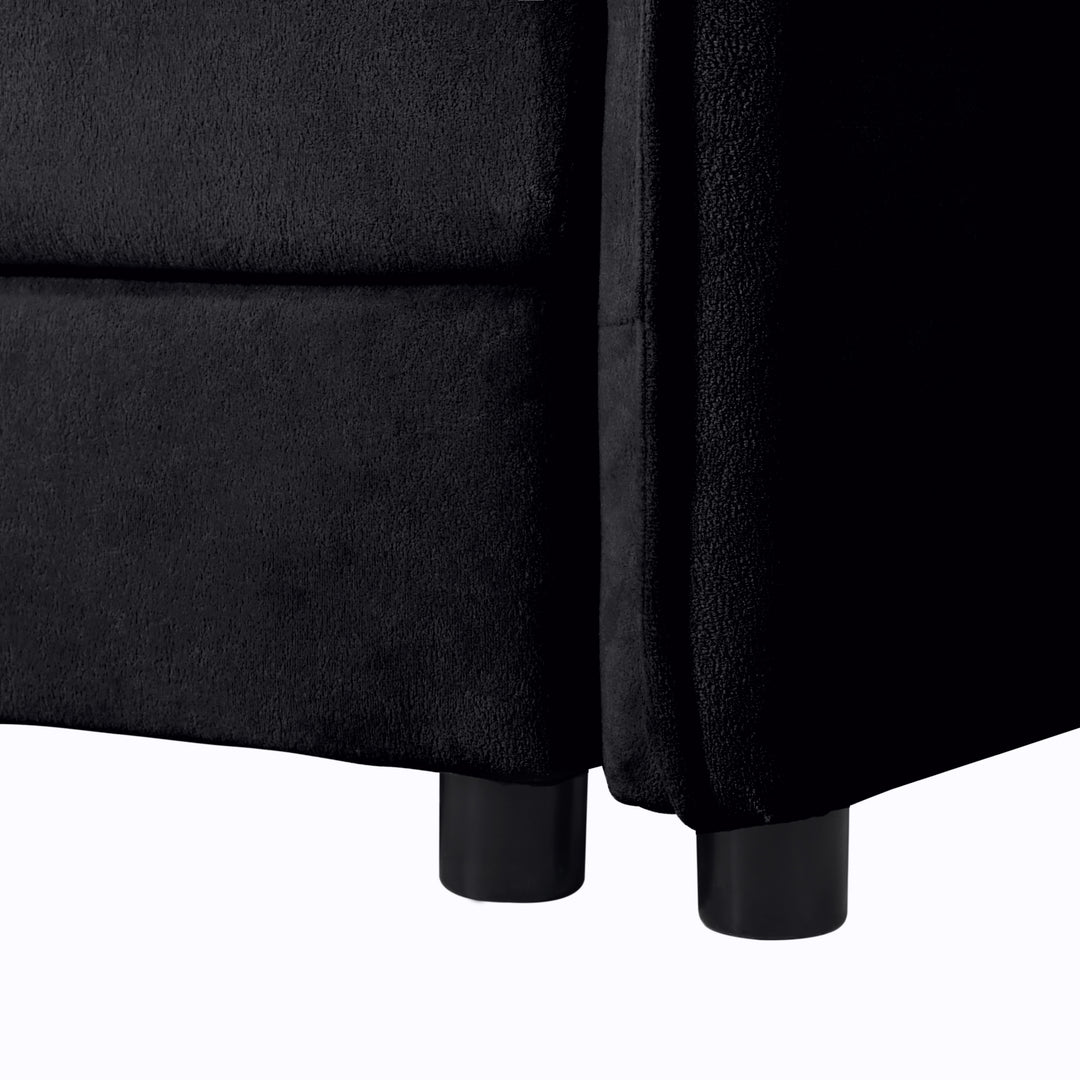 - 6-Piece Modular U-Shaped 143.31" Sectional Sofa with 2 Movable Ottomans