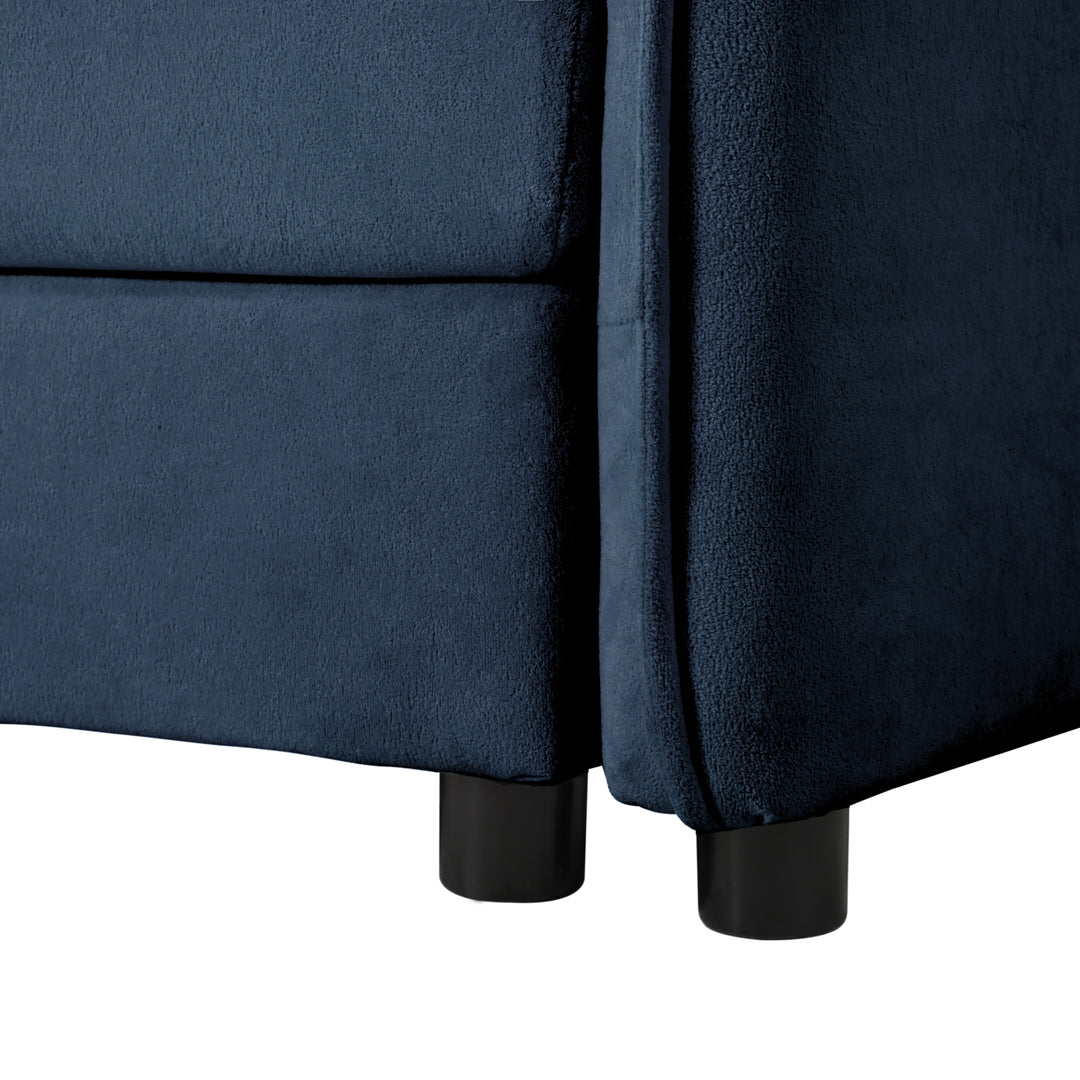 - 6-Piece Modular U-Shaped 143.31" Sectional Sofa with 2 Movable Ottomans