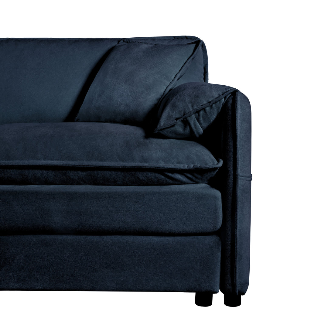 - 6-Piece Modular U-Shaped 143.31" Sectional Sofa with 2 Movable Ottomans